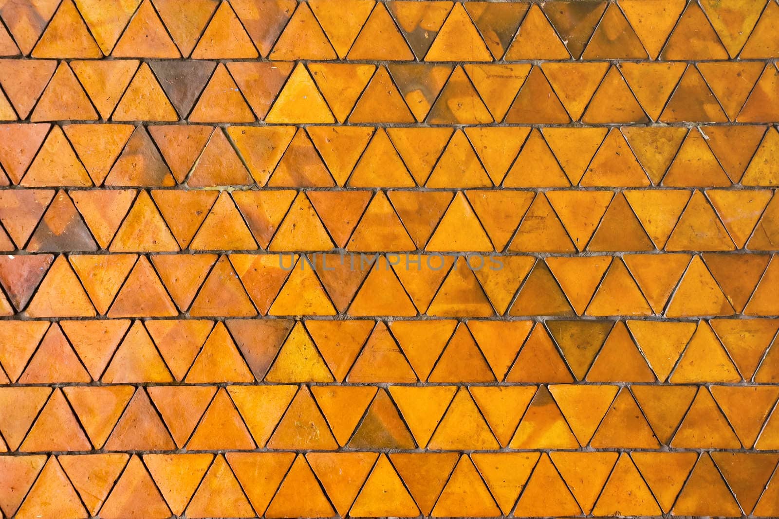 Pattern of Triangle Red Stone pavement, background