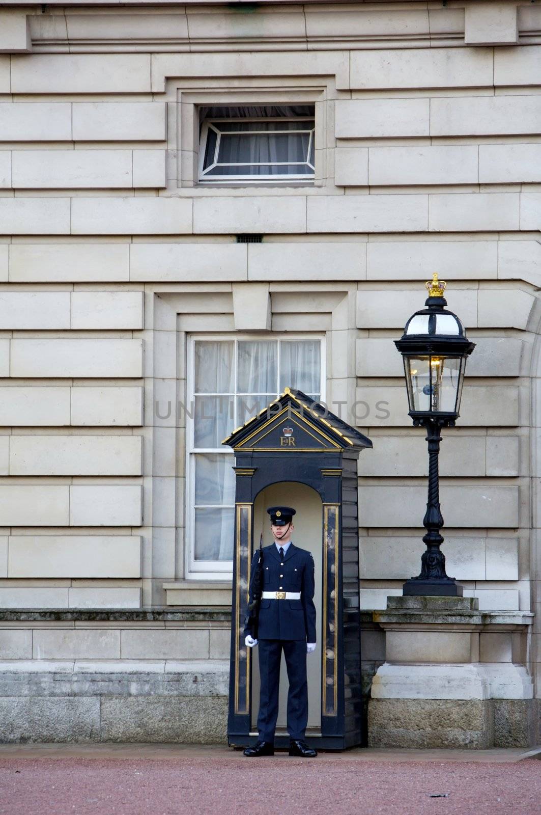 London Gaurd at Buckingham Palace protection Queen Elizabeth of England