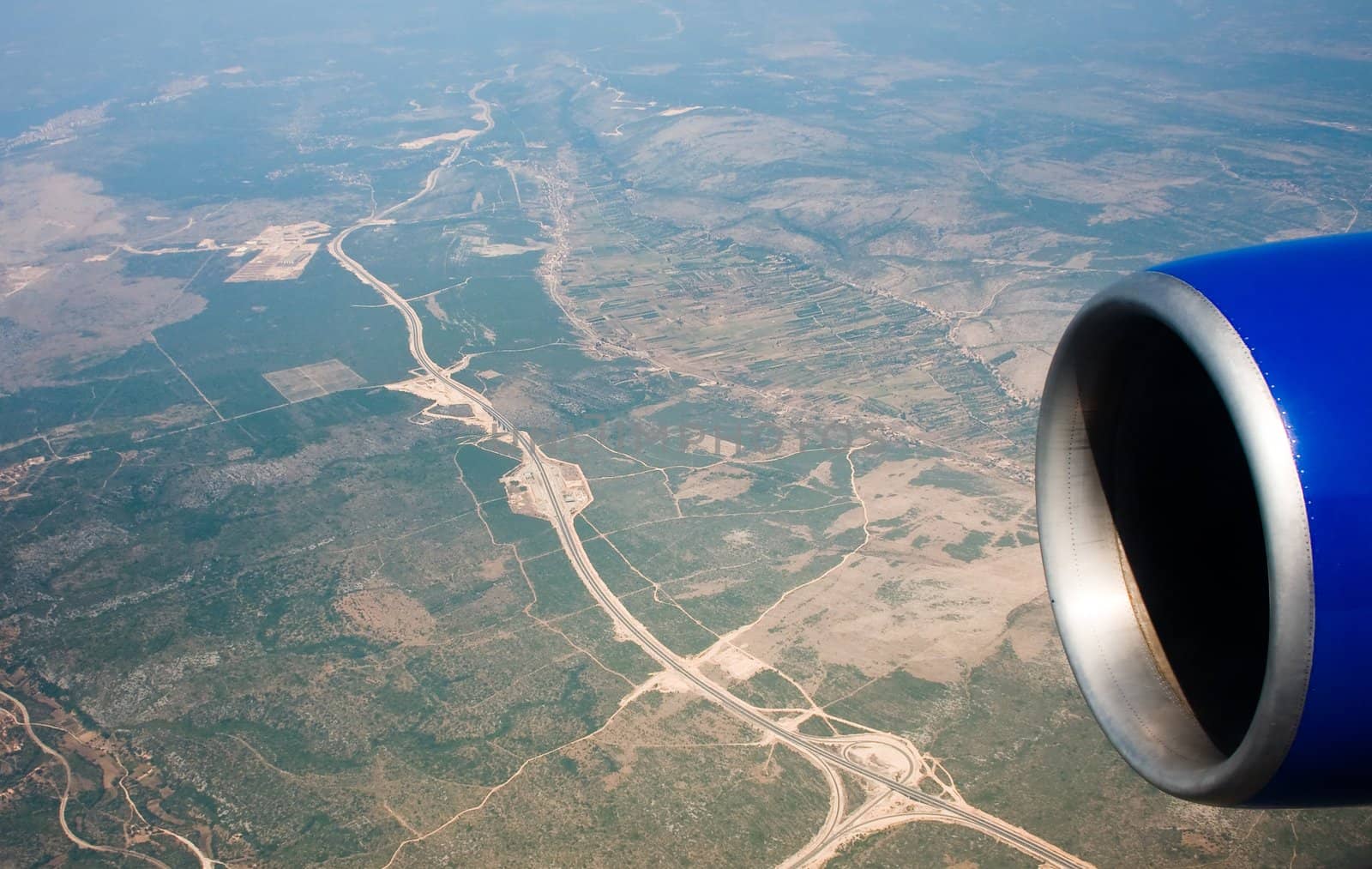 View from airplane