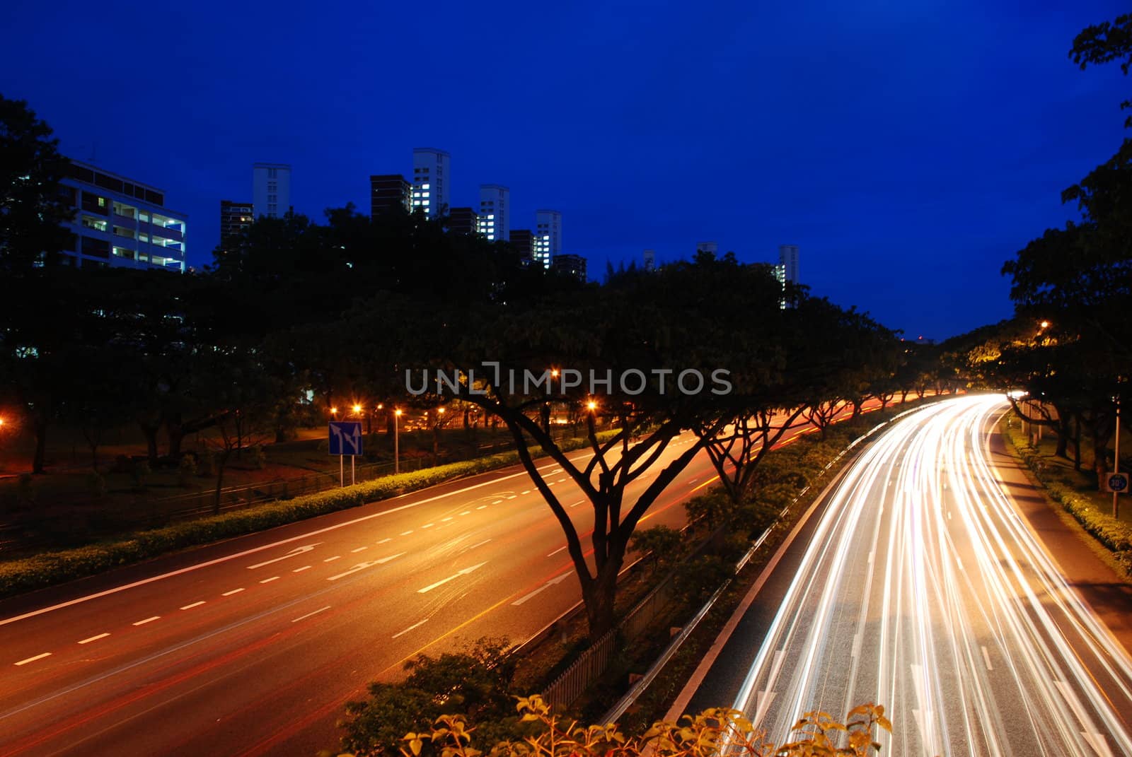 a view from the express highway at Singapore