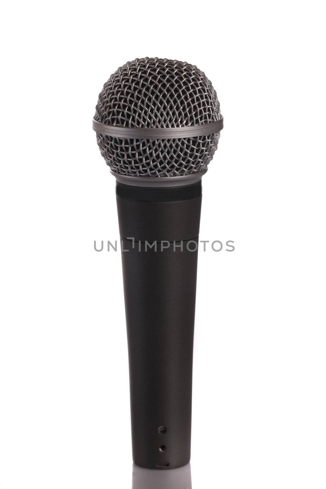 Microphone  ( dynamic mic ) isolated on a white background