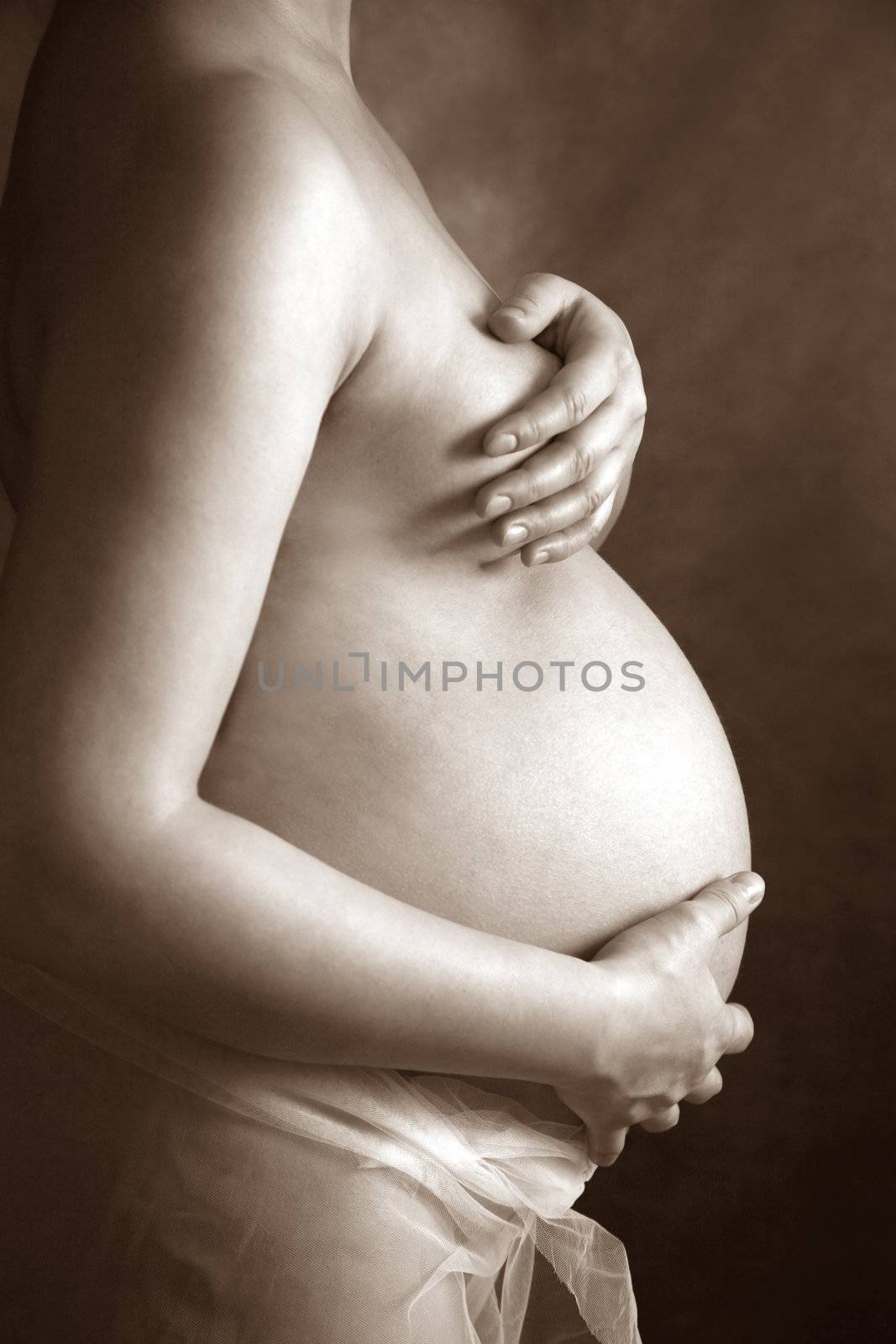 The pregnant woman on the ninth month. The boy was born