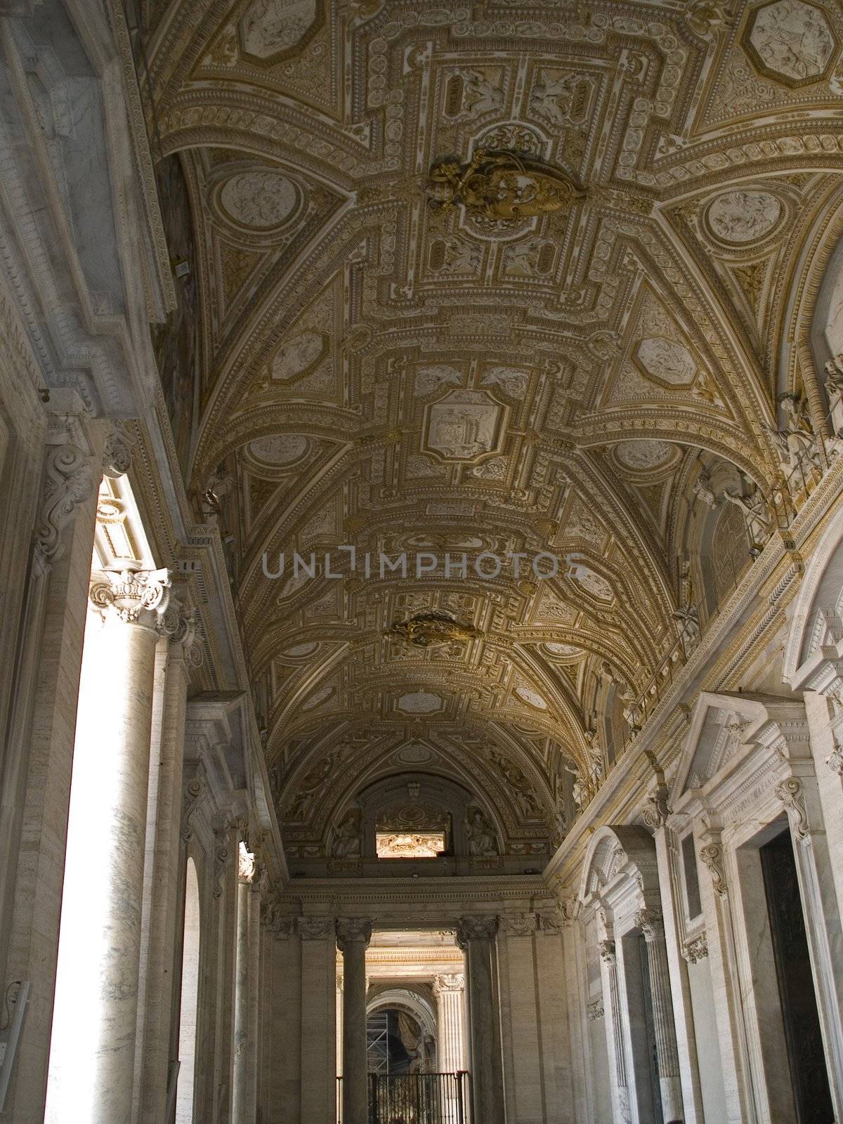 Detail from the St. Peter's basilica Vatican. Rome. Italy