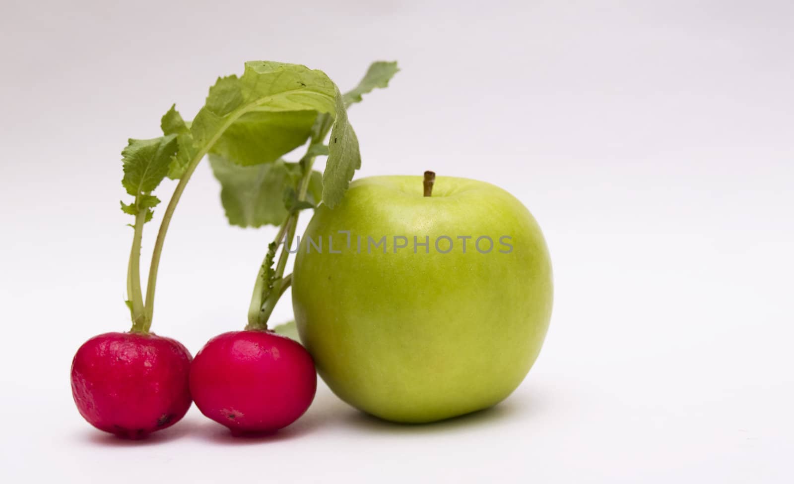 apple and radishes