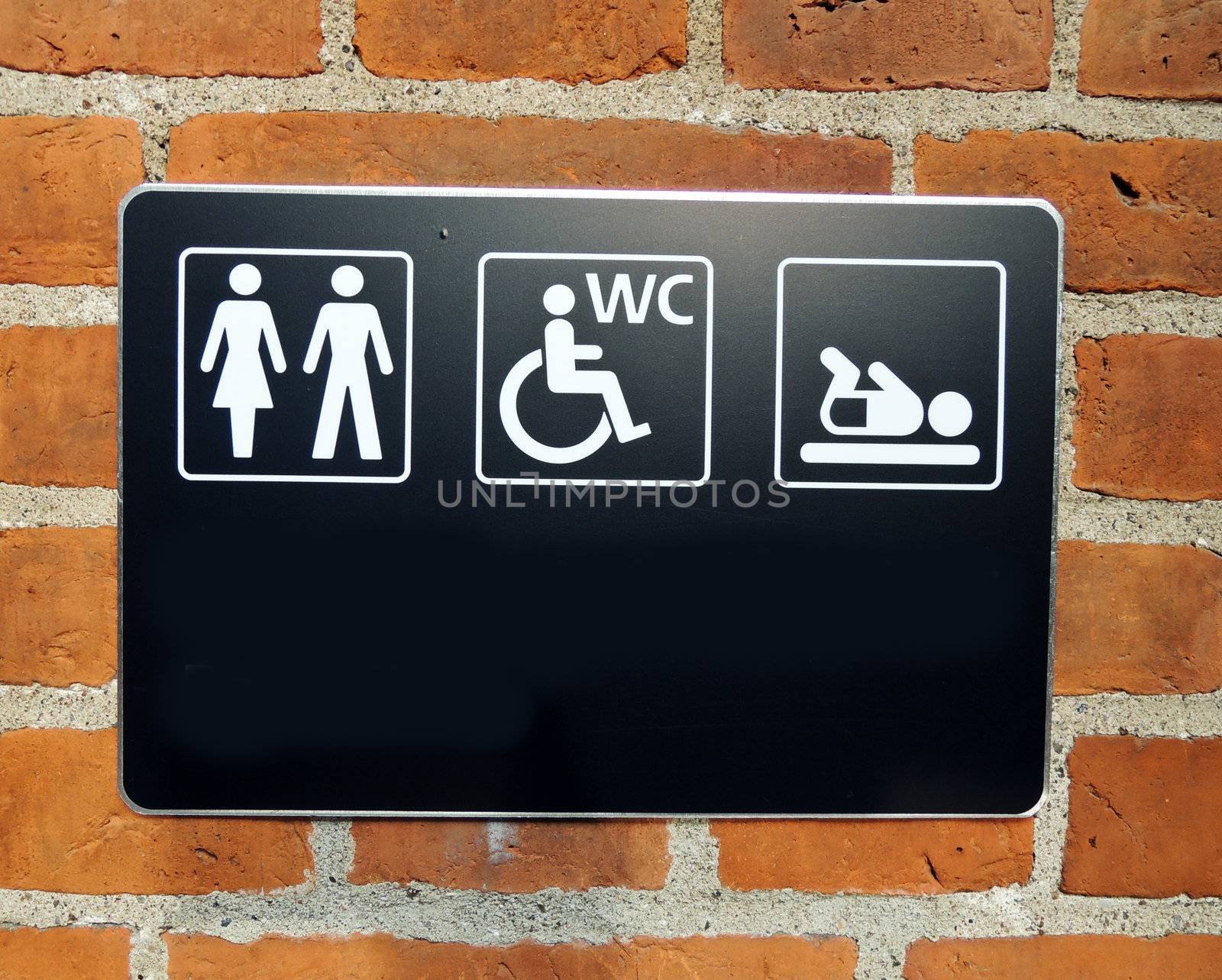 toilette sign on wall