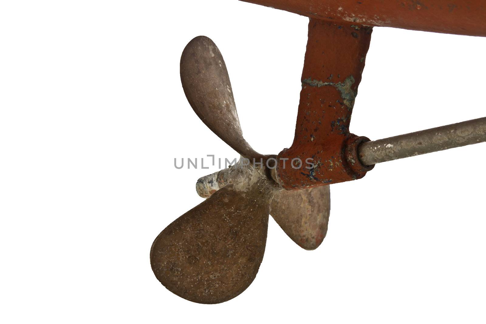 Boat  propeller ready for cleaning up