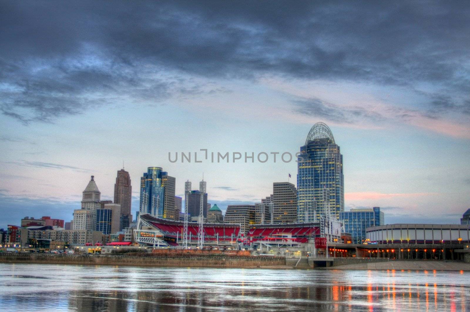 Cincinnati Ohio Skyline, morning, by mahnken