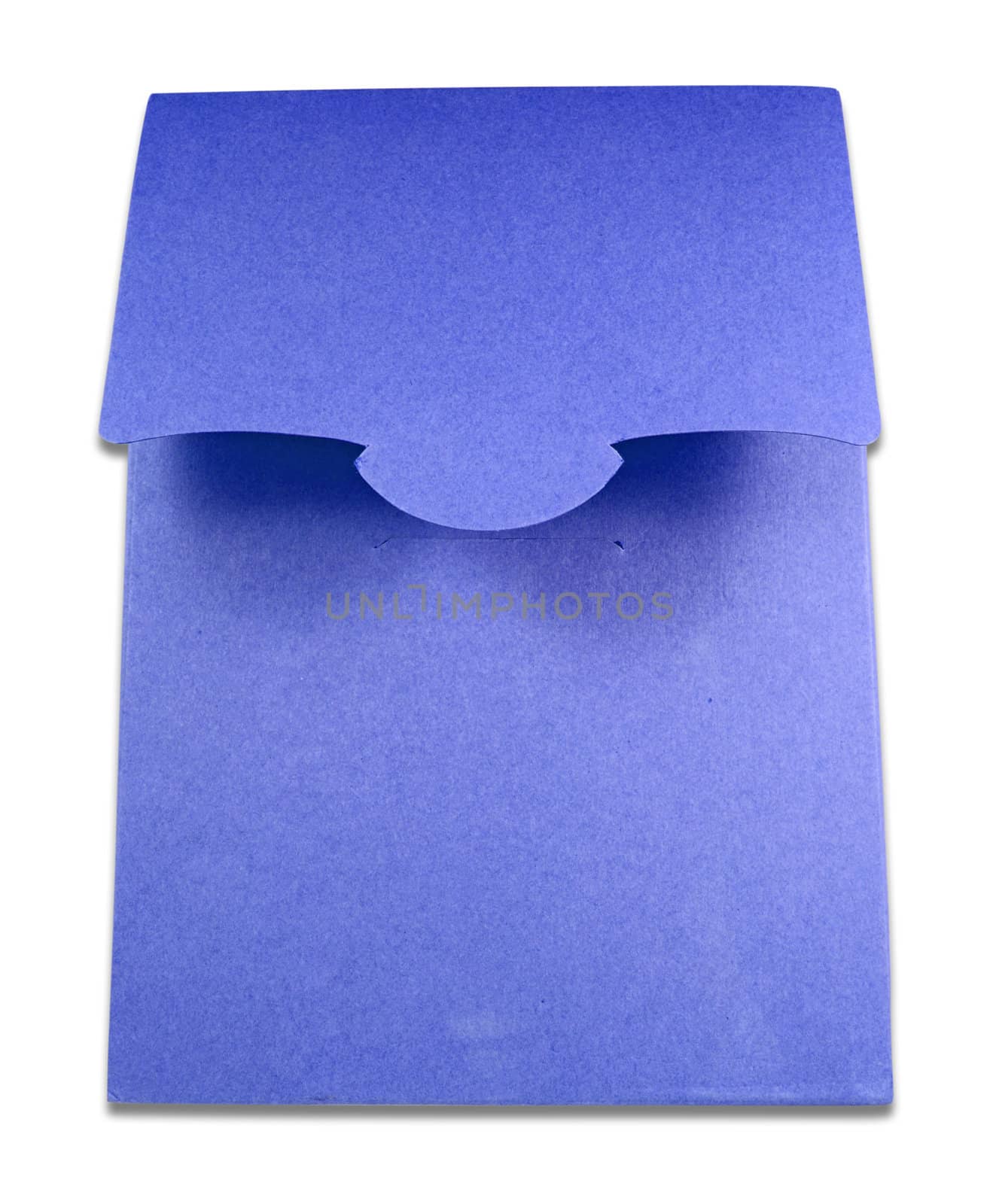 Blank package of blue box isolated on white background by nuchylee