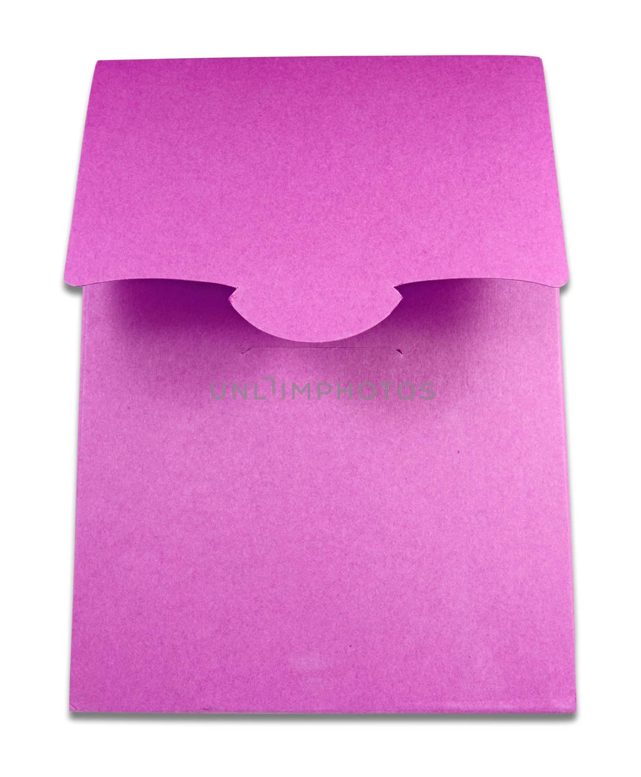 Blank package of pink box isolated on white background by nuchylee