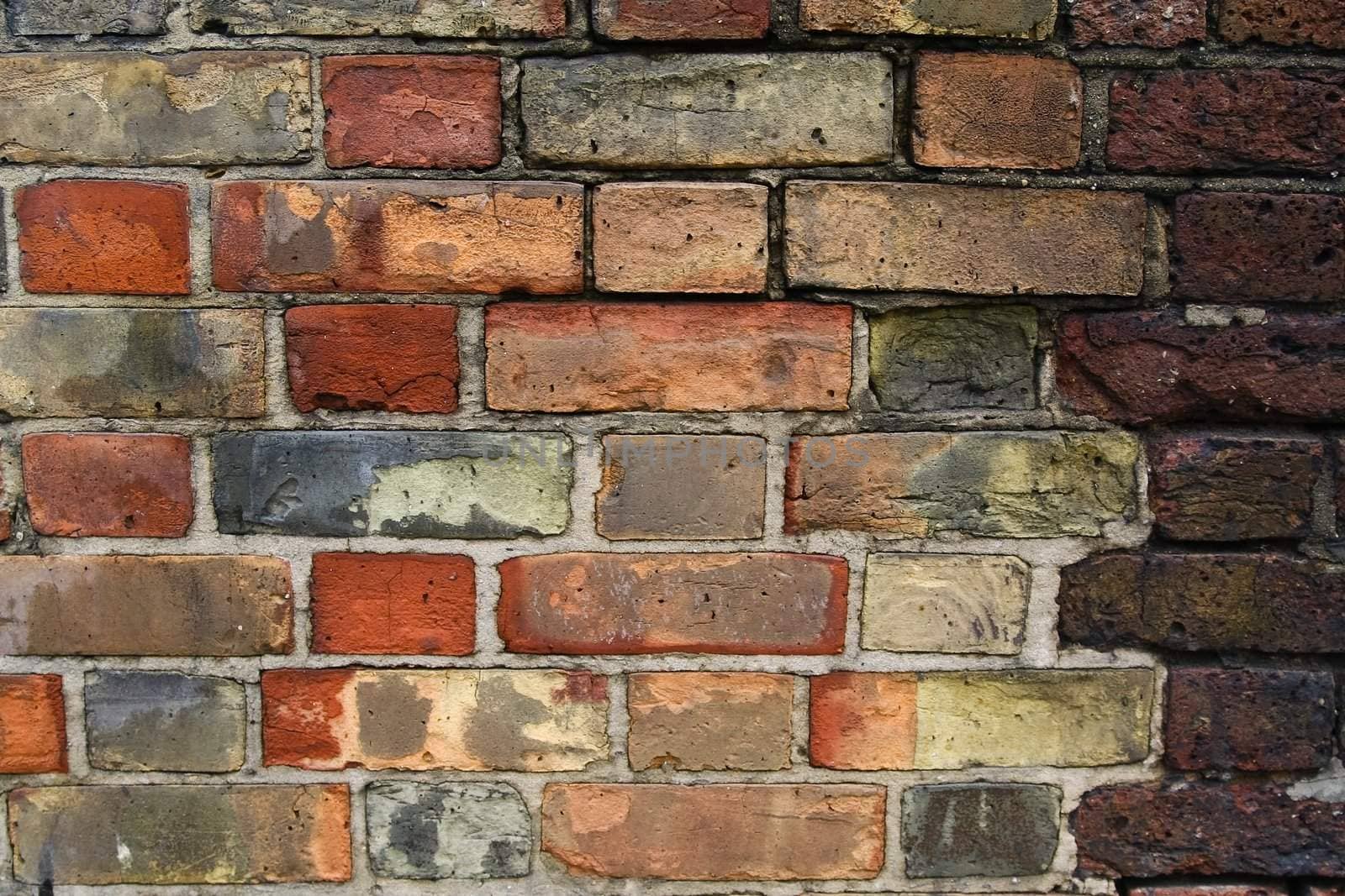 Old wall of red brick