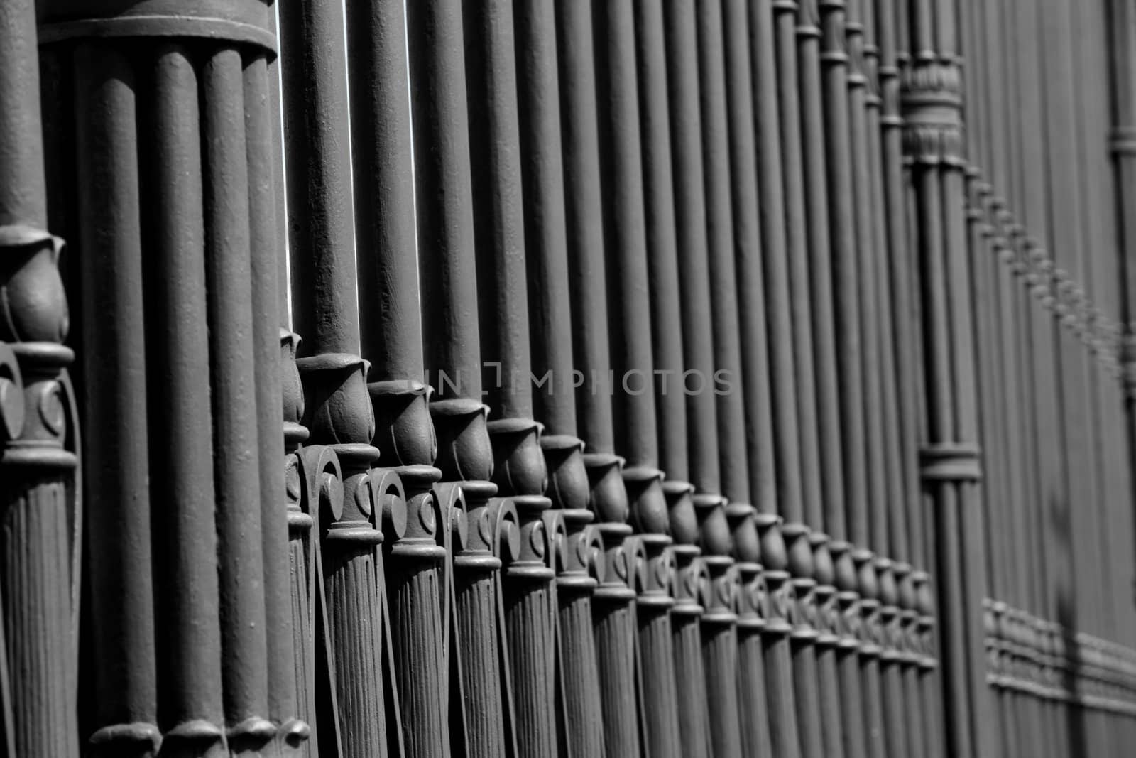 old cast iron fence