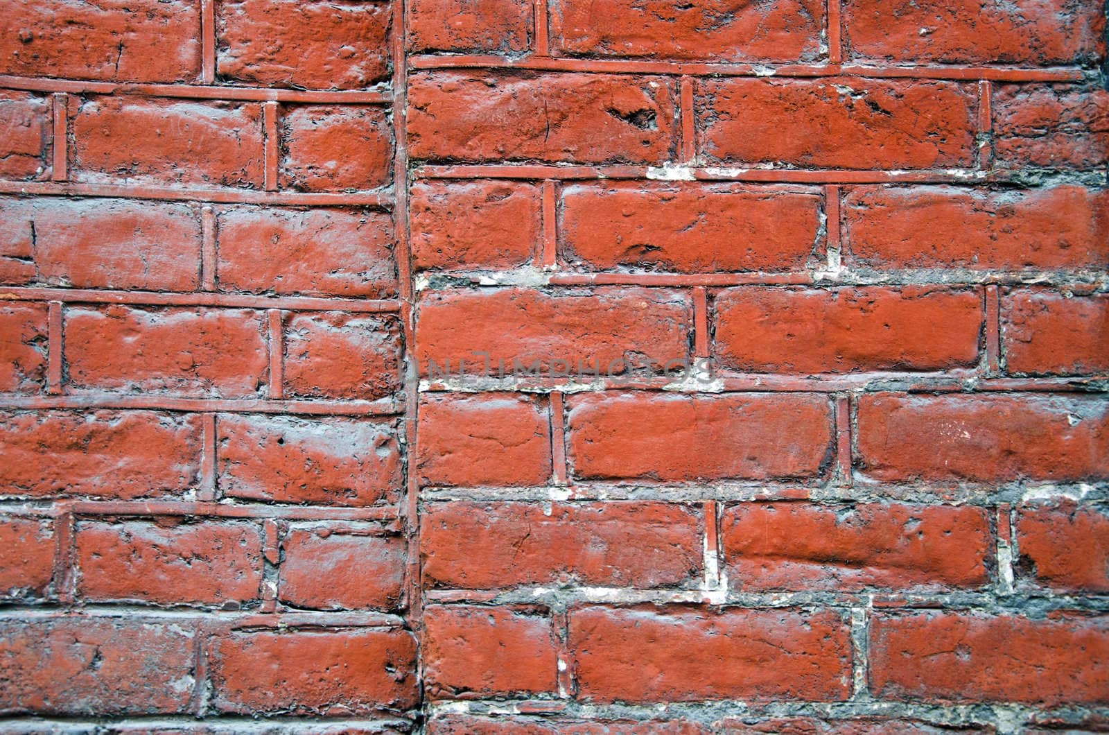 Painted brick wall details architectural fragment by sauletas