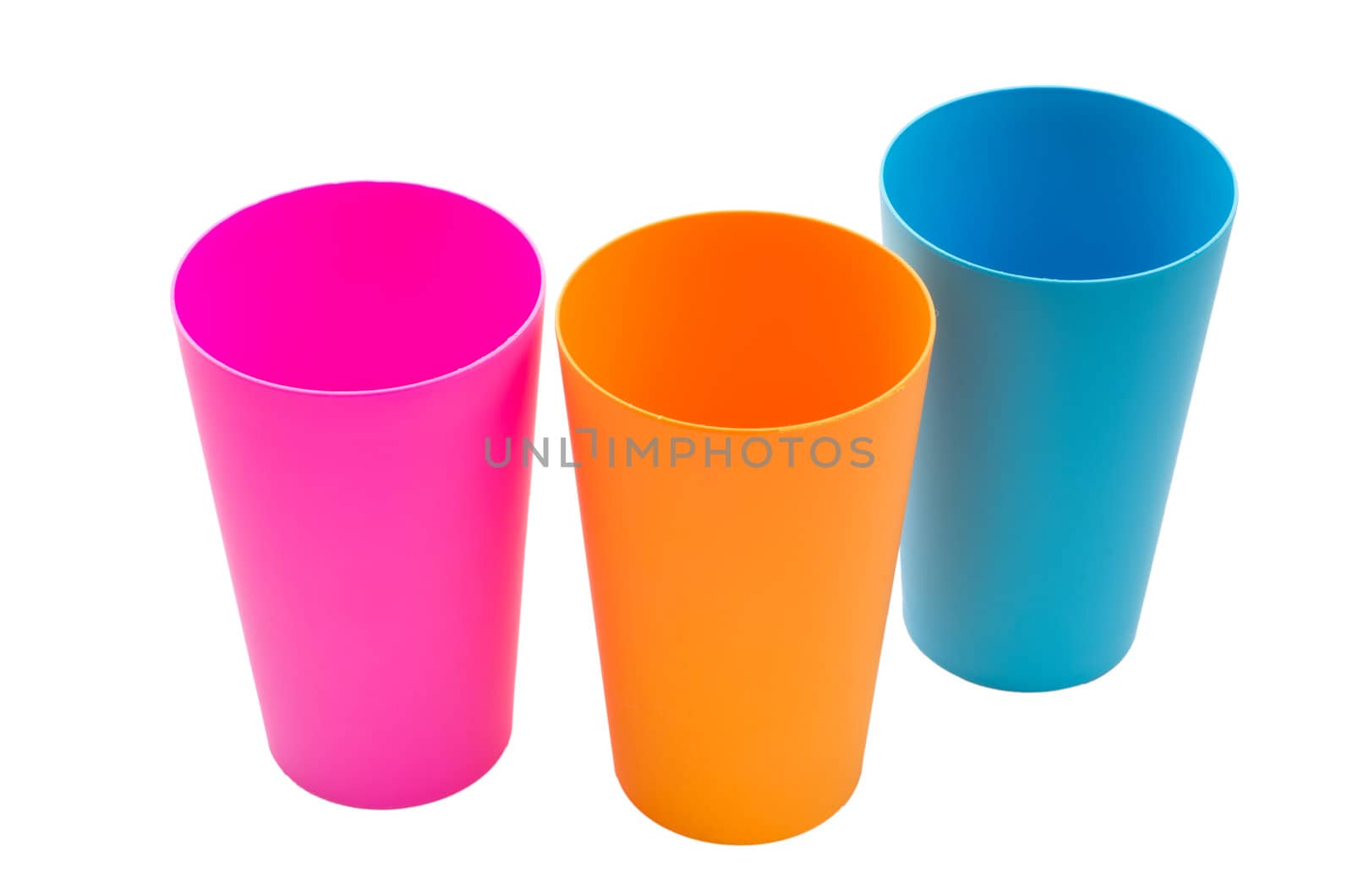 Three color plastic cup by nuttakit