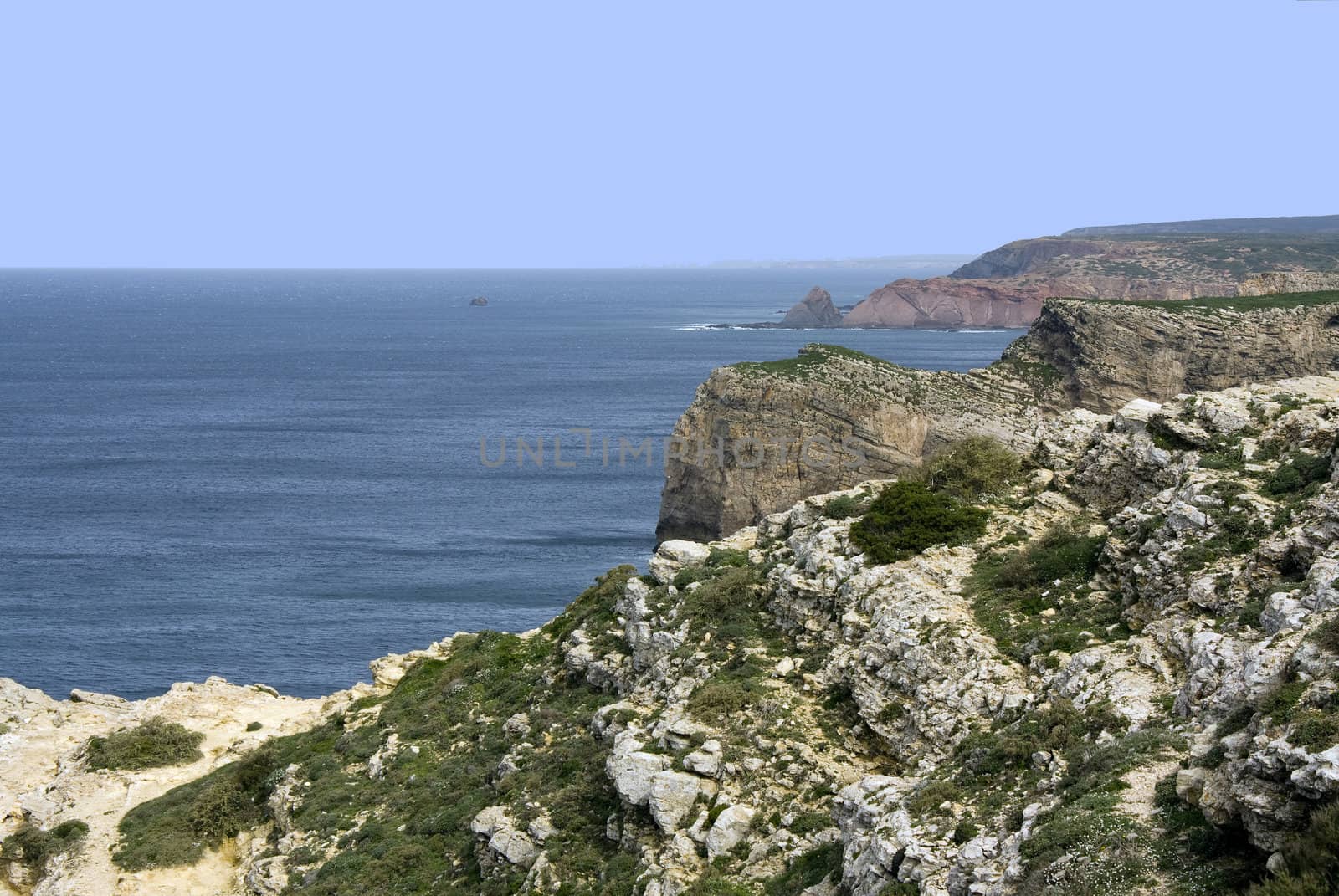 Cape St. Vincent in the Algarve, south-west coast of Portugal.