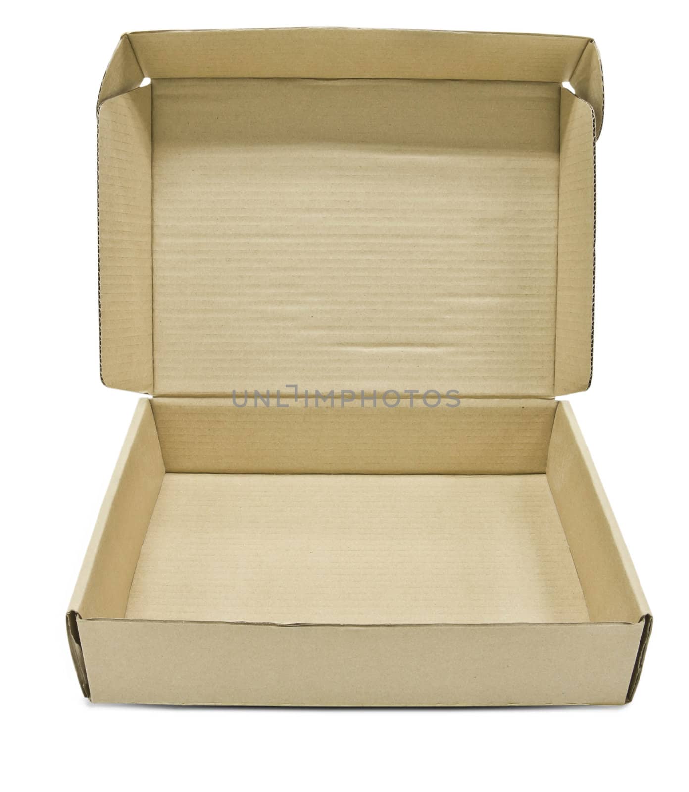 Paper box on white background