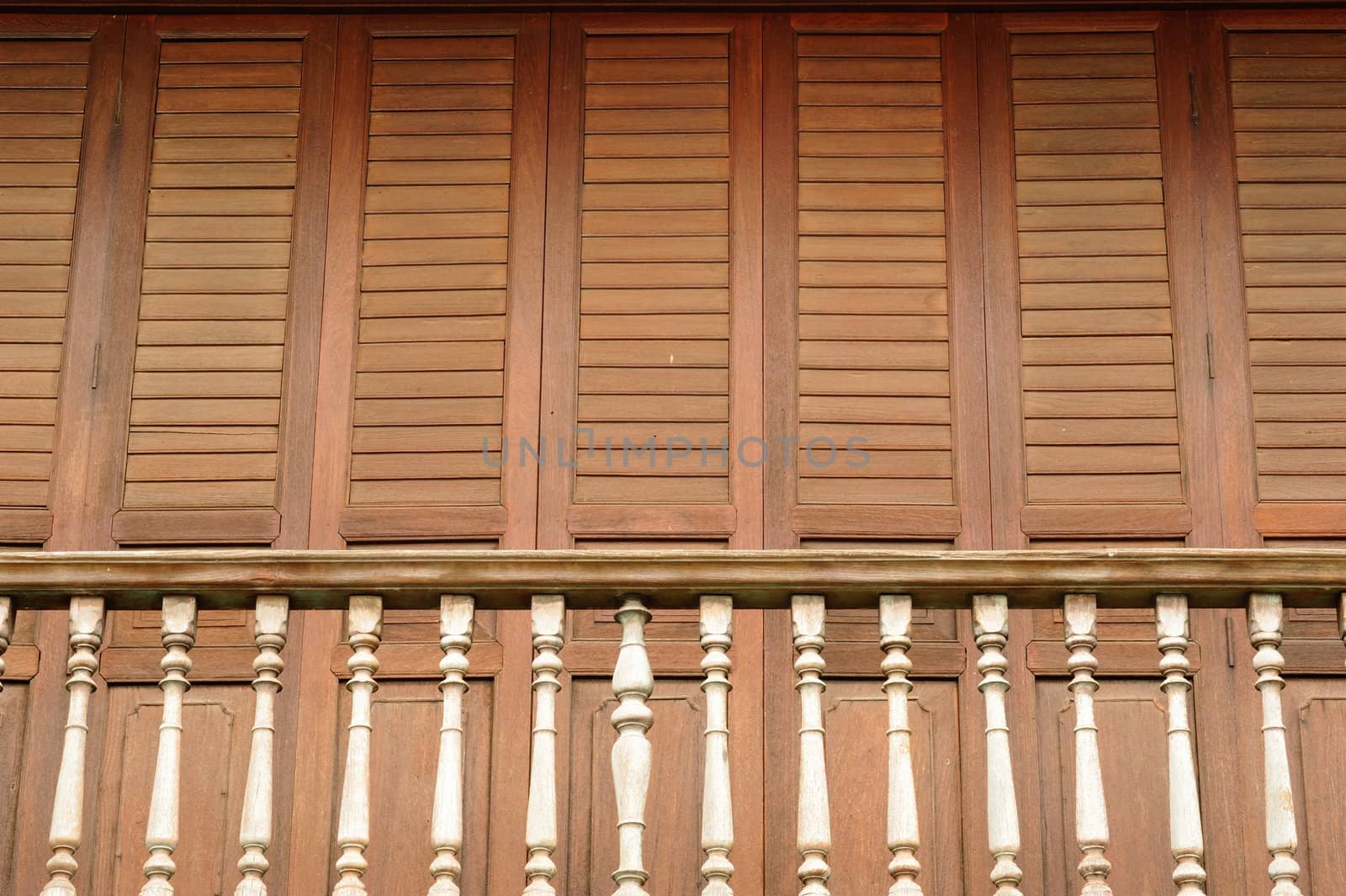 The traditional wooden balcony. by ngungfoto