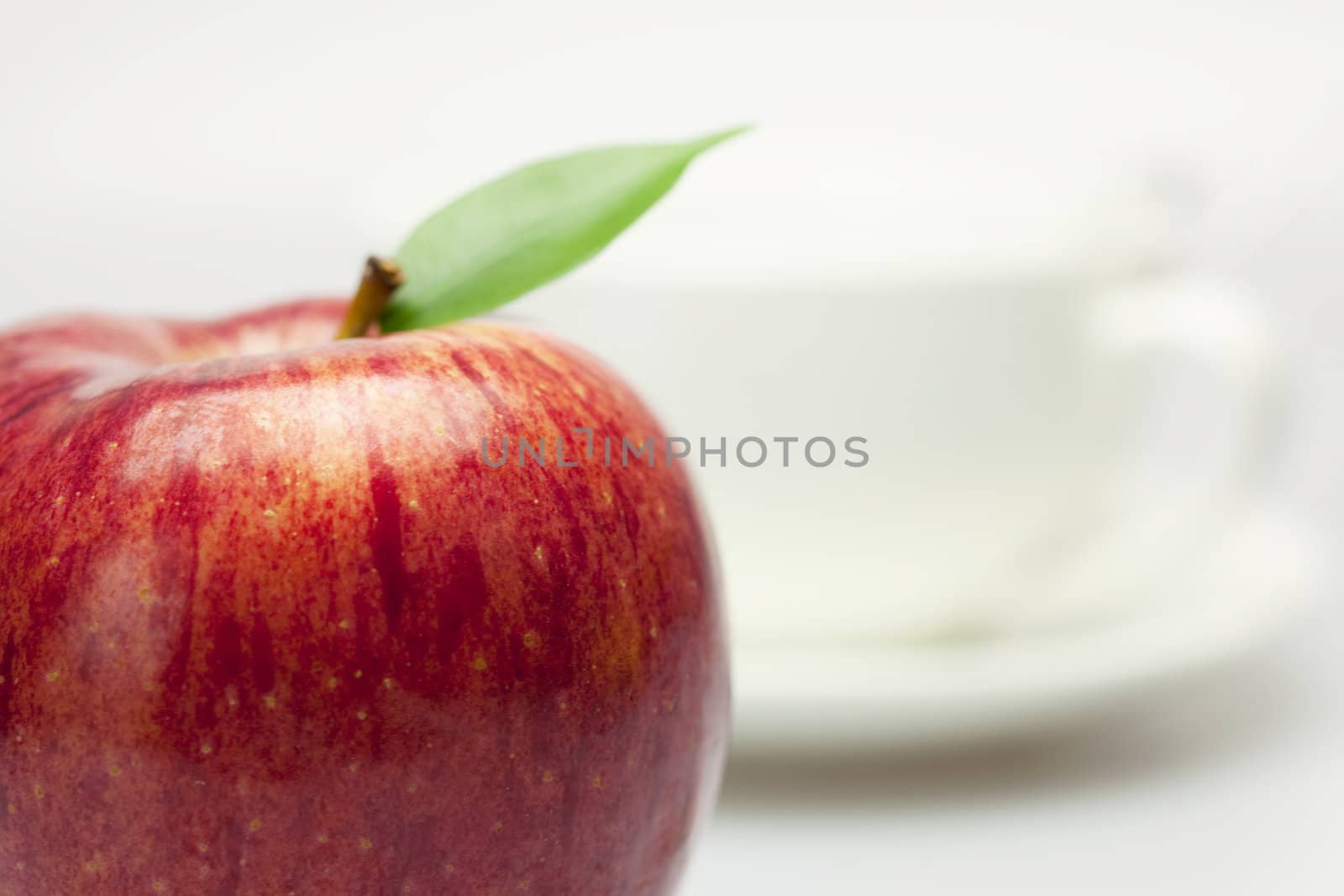 apples in a bowl   isolated on white