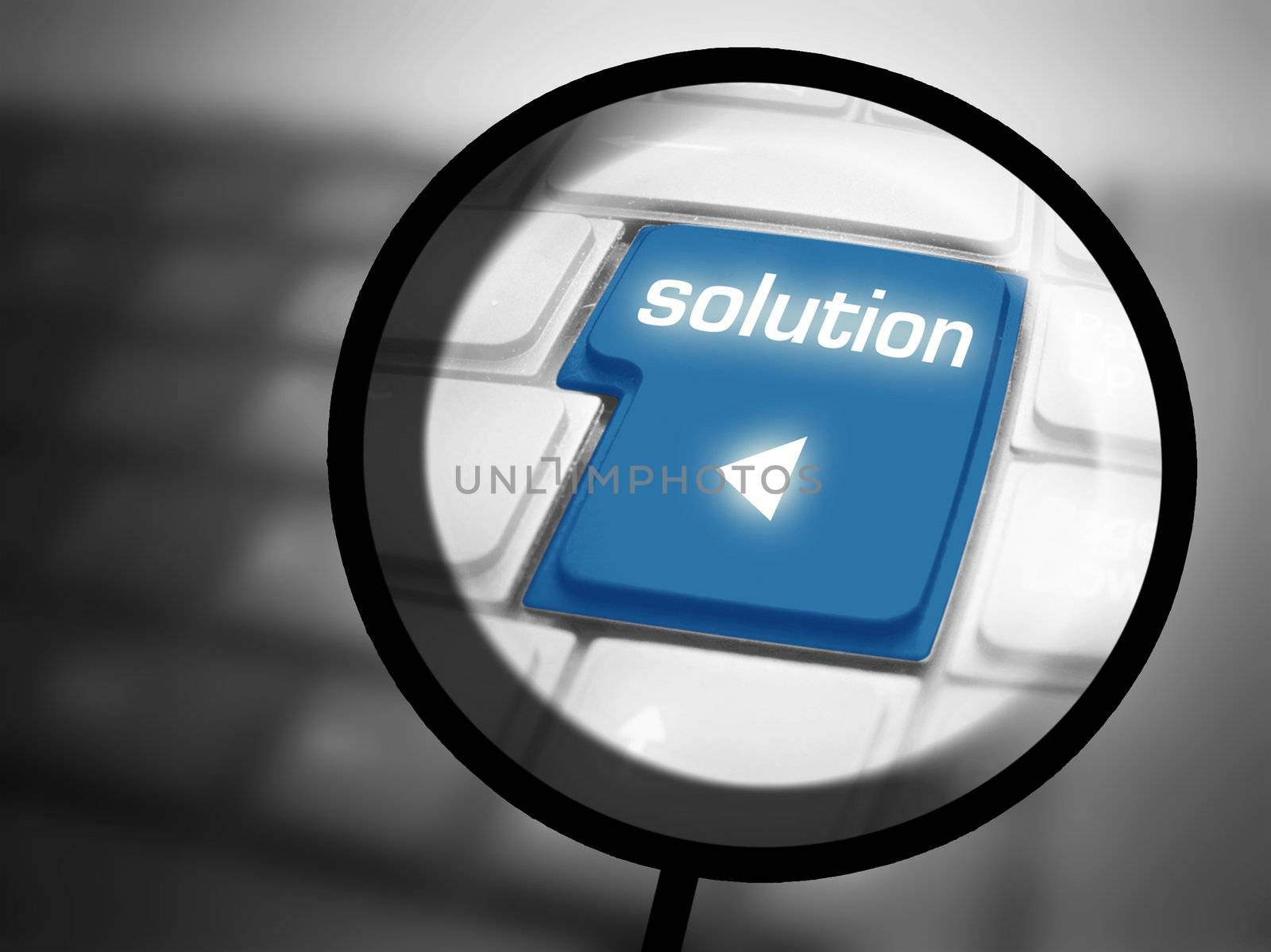 Solution button on keyboard by photocreo