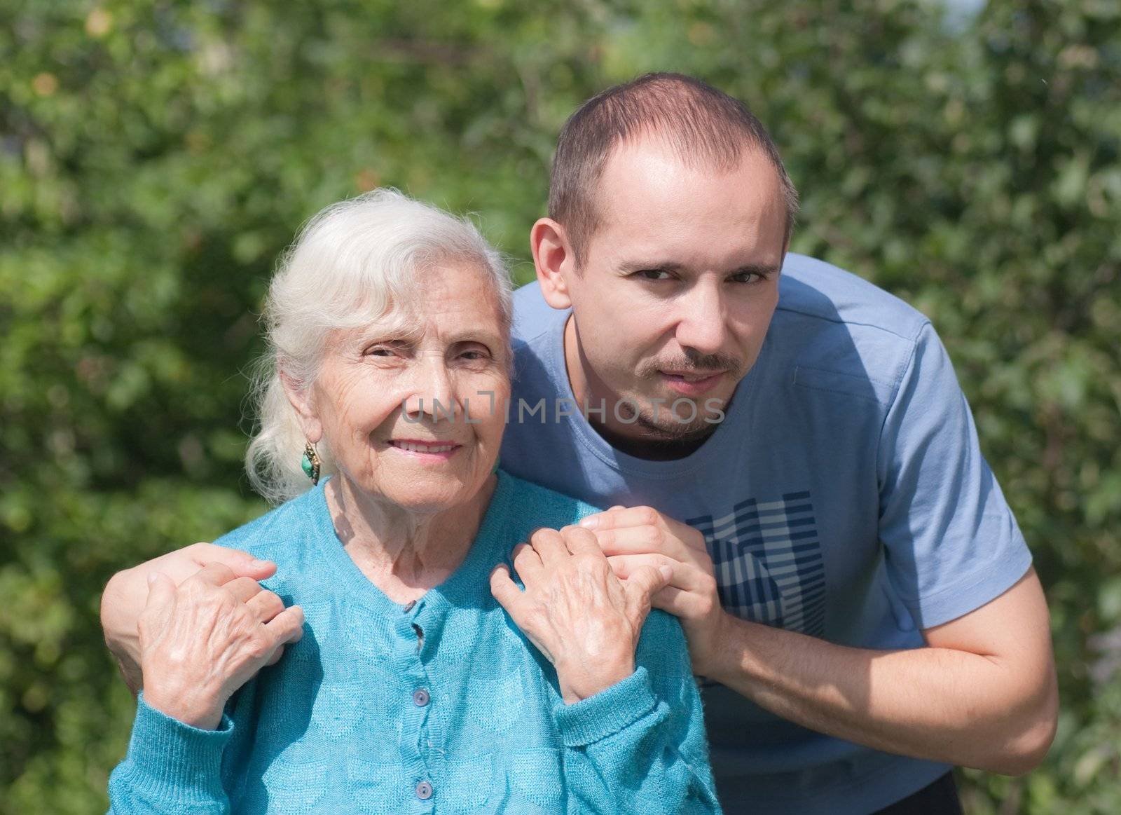 Grandmother and grandchildren of adults