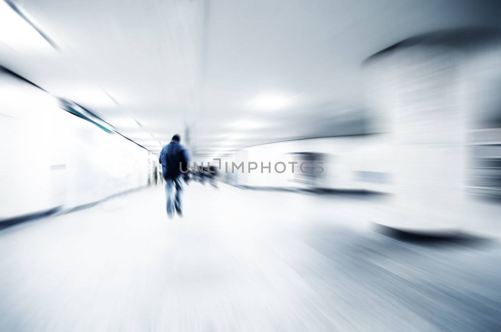 A person lost in the rush by photocreo