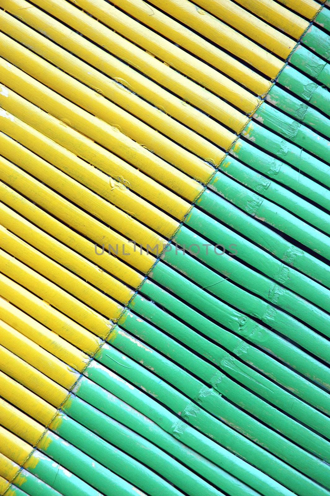 two color diagonal on bamboo curtain