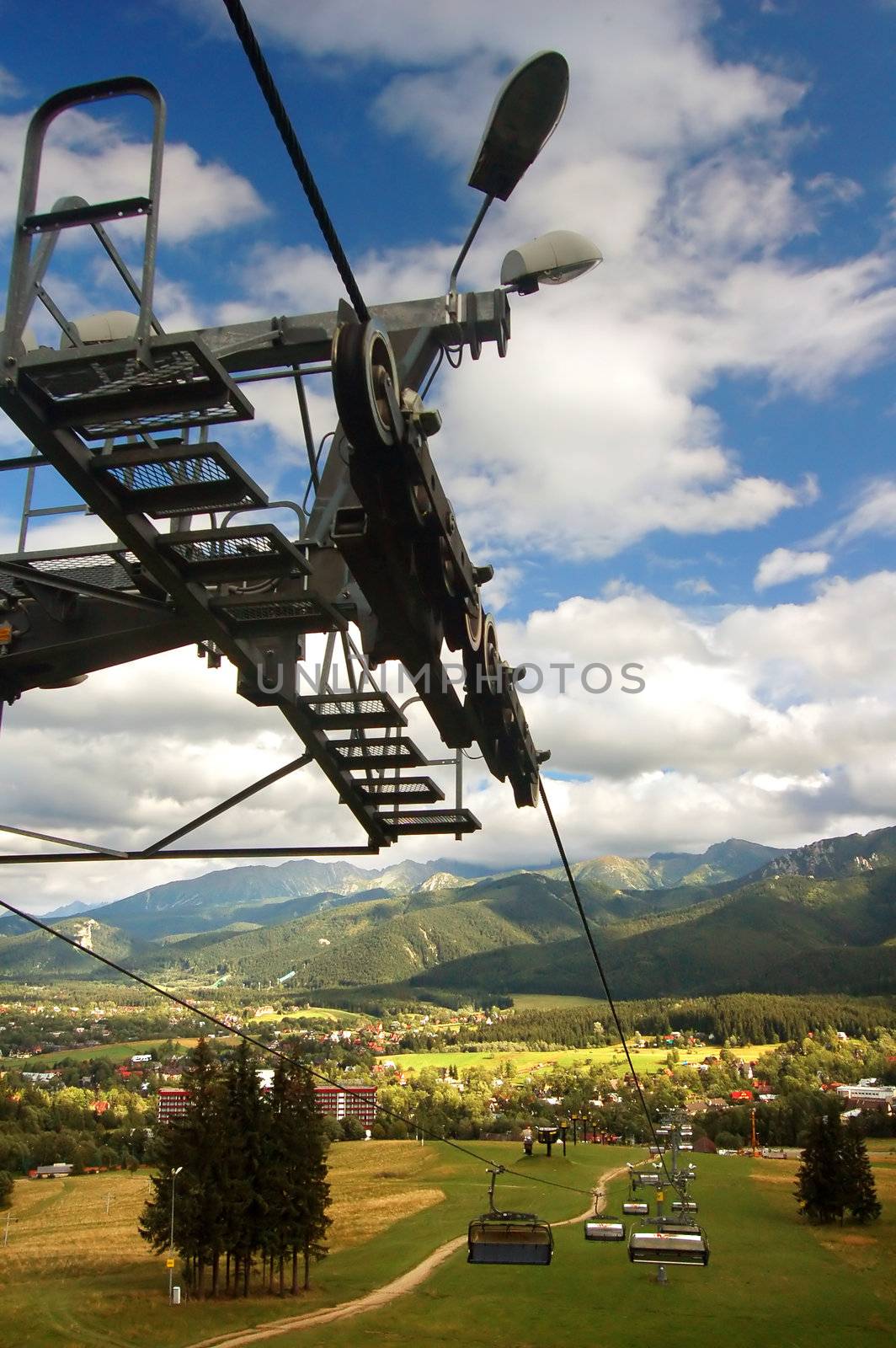 A chair-lift in Tatra Mountains