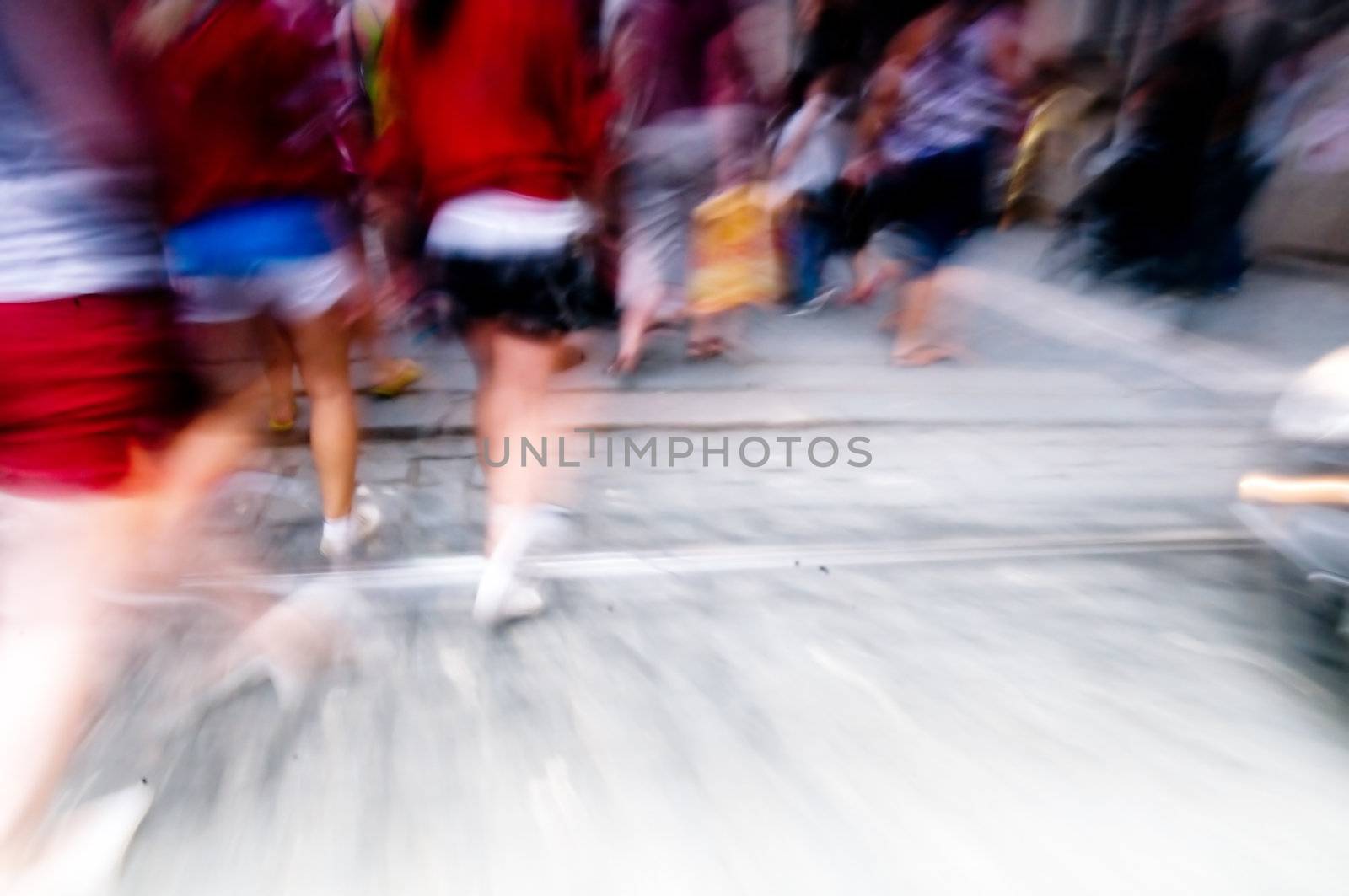 People rush abstract by photocreo