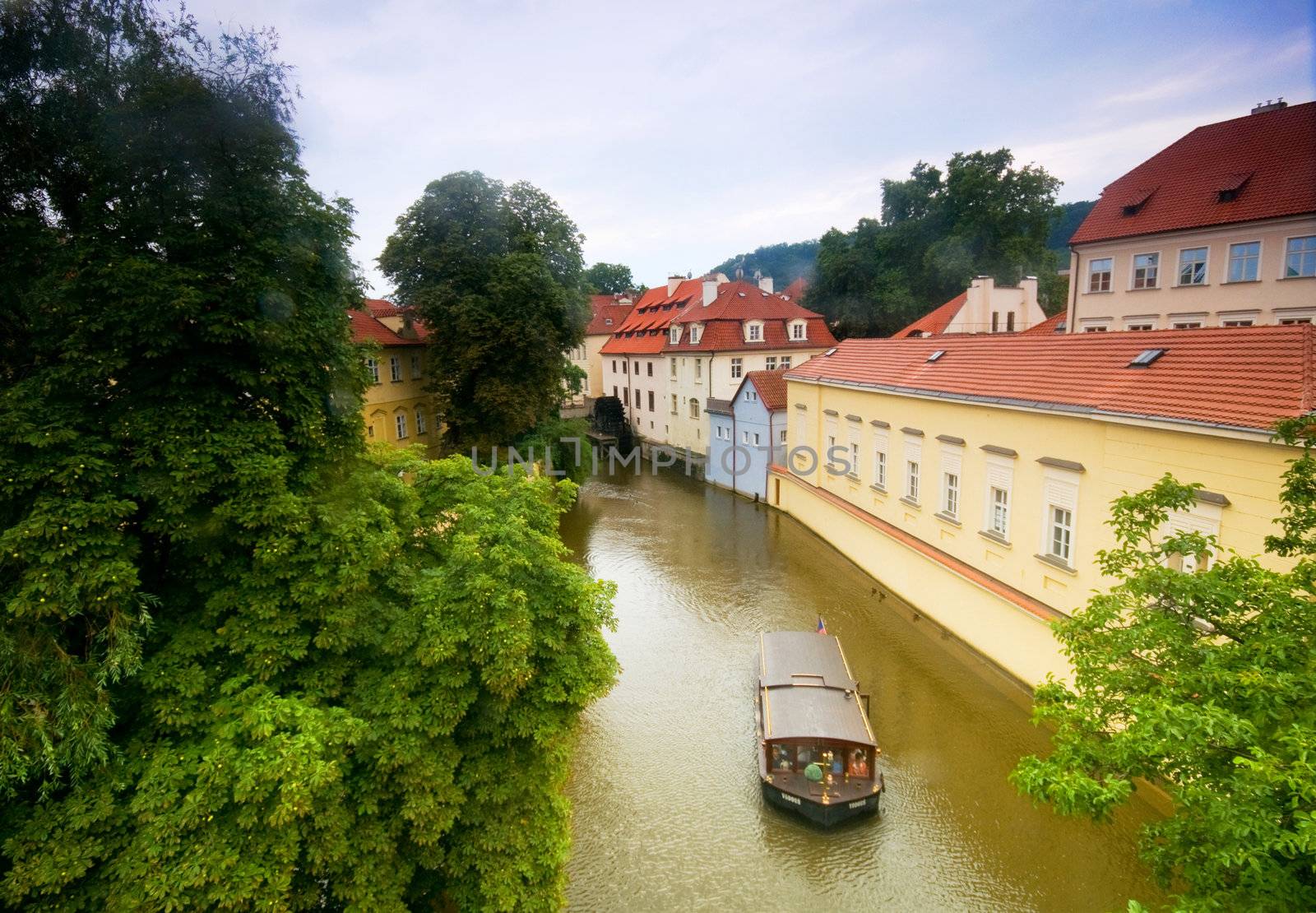 Prague - Certovka. Channel between Kampa island and Mala strana