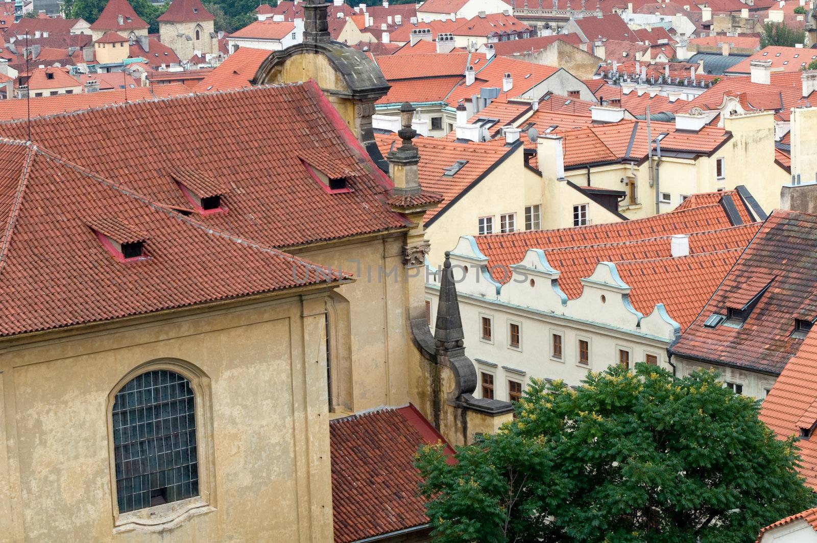 Prague, Mala Strana. View from Hradcany.