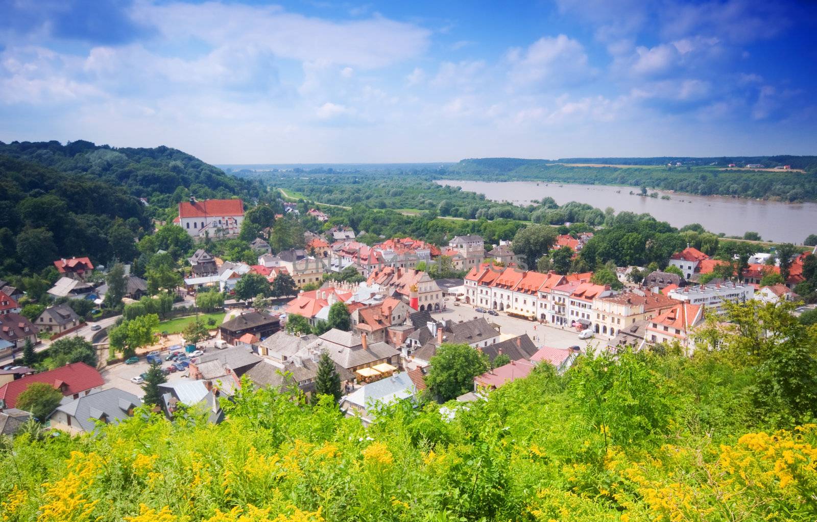 Lovely village in the valley. Kazimierz Dolny, Poland