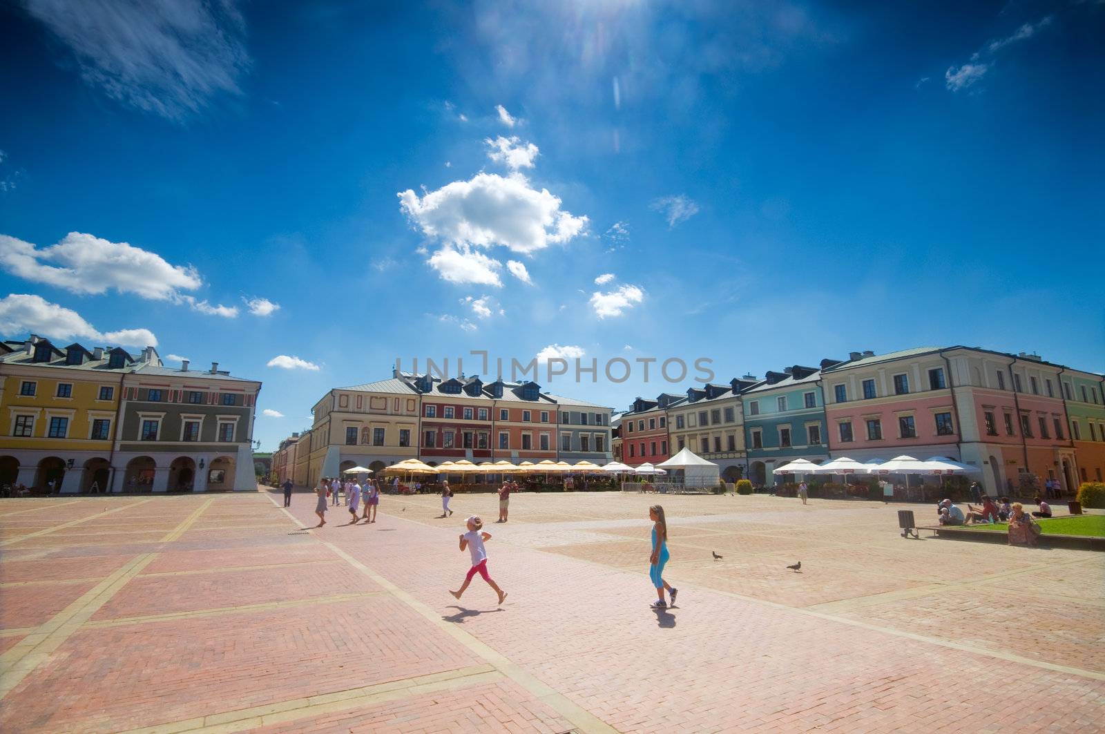 The Old Town of Zamosc, Poland. Historic town