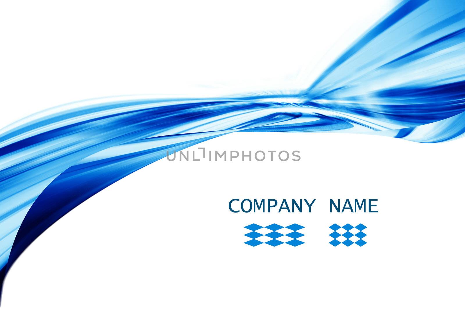 Abstract blue wave template with space for your text