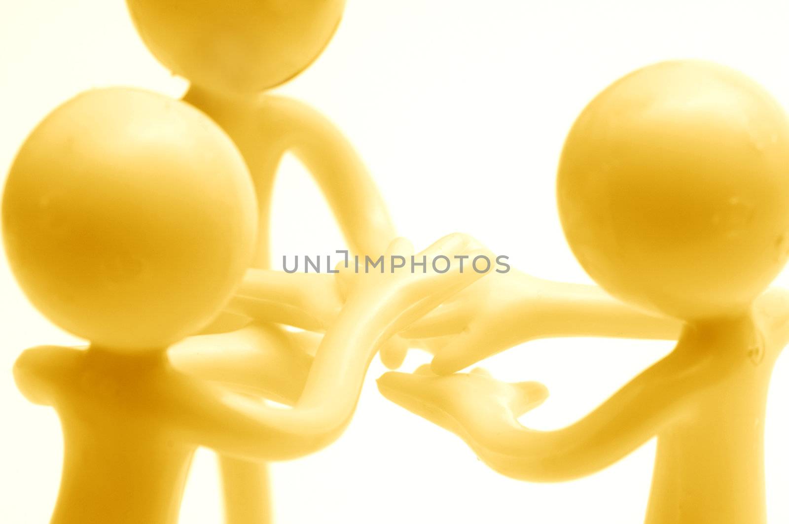 Teamwork concept. Simple, easy to use. Soft focus