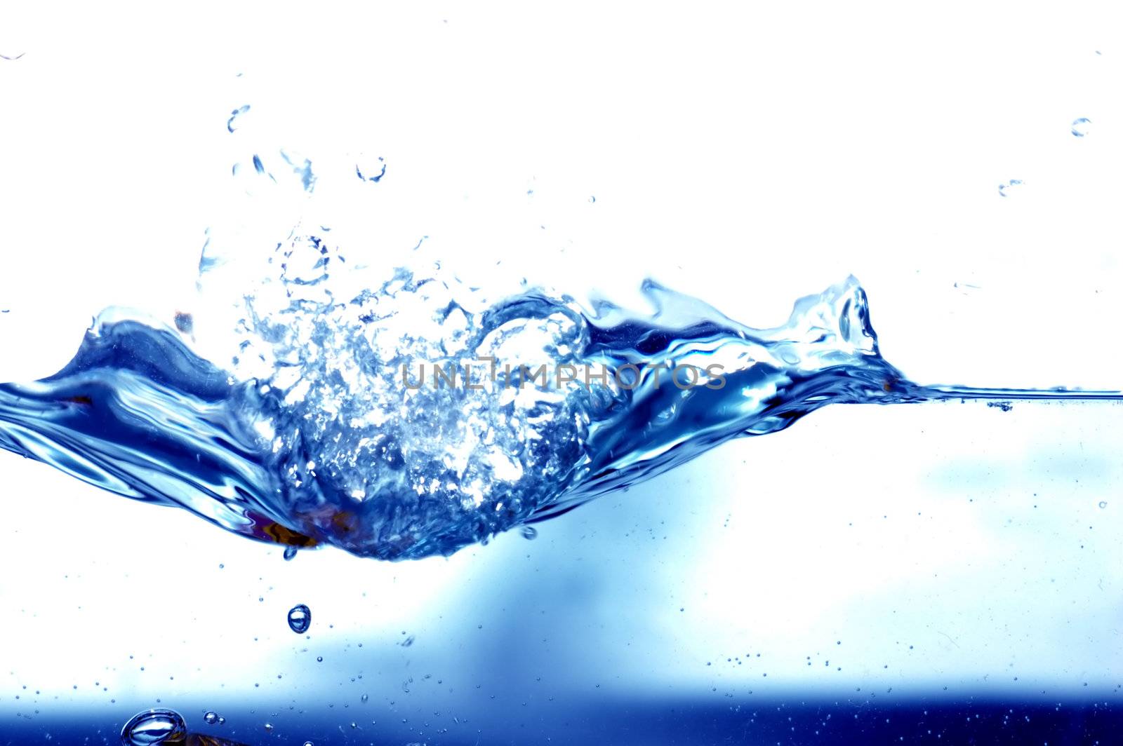 Fresh water splash on white background
