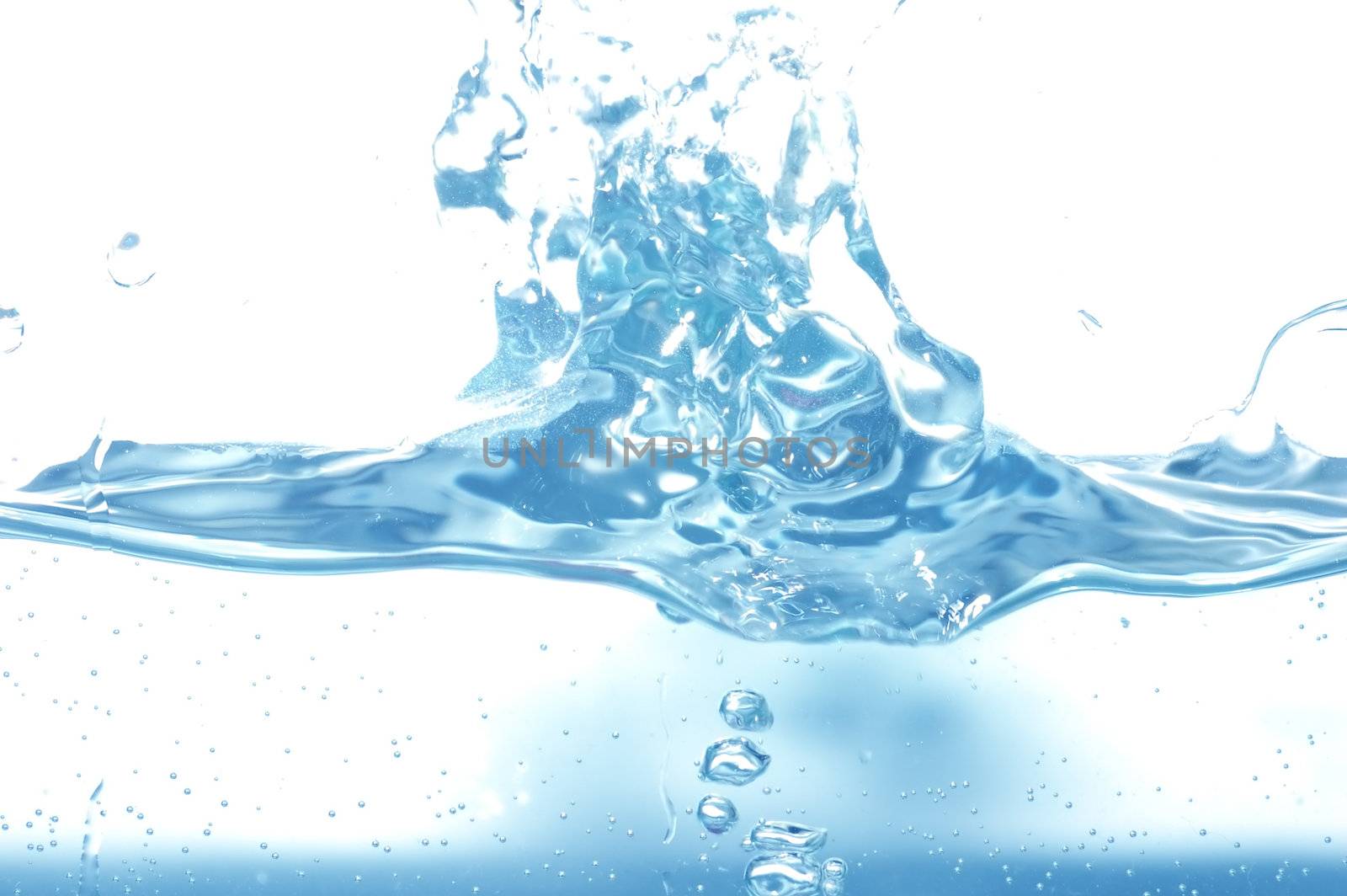 Fresh water splash on white background