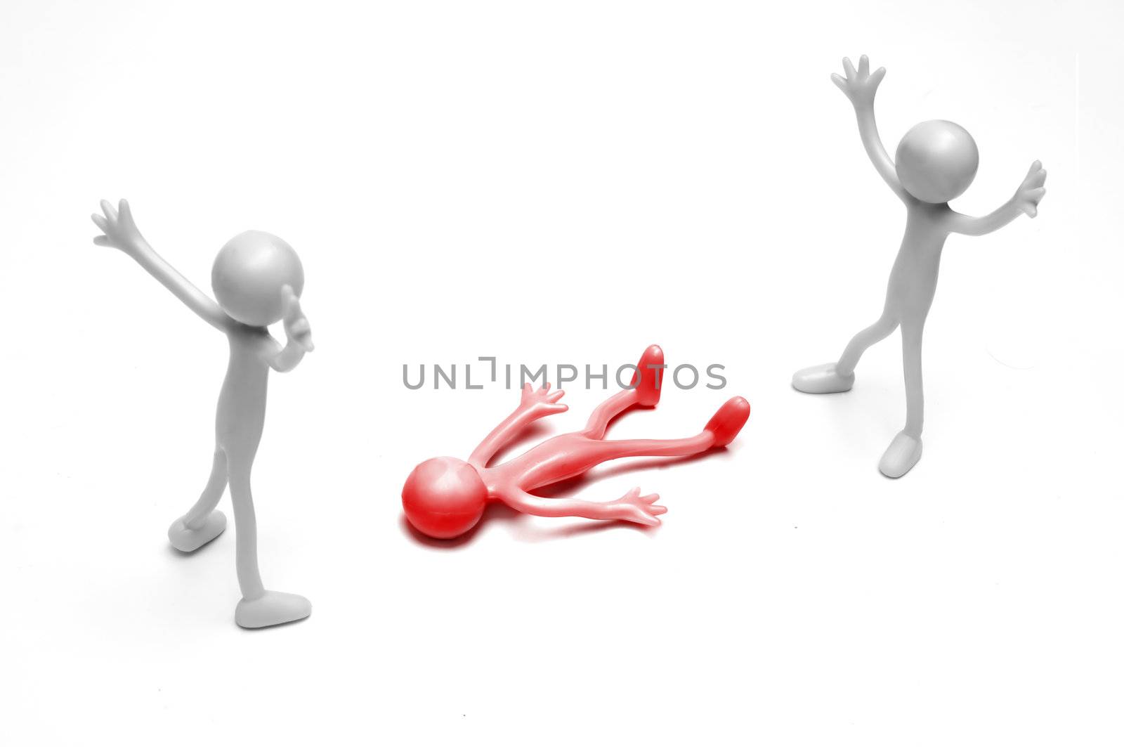 Winner and loser concept. Human figures, conceptual