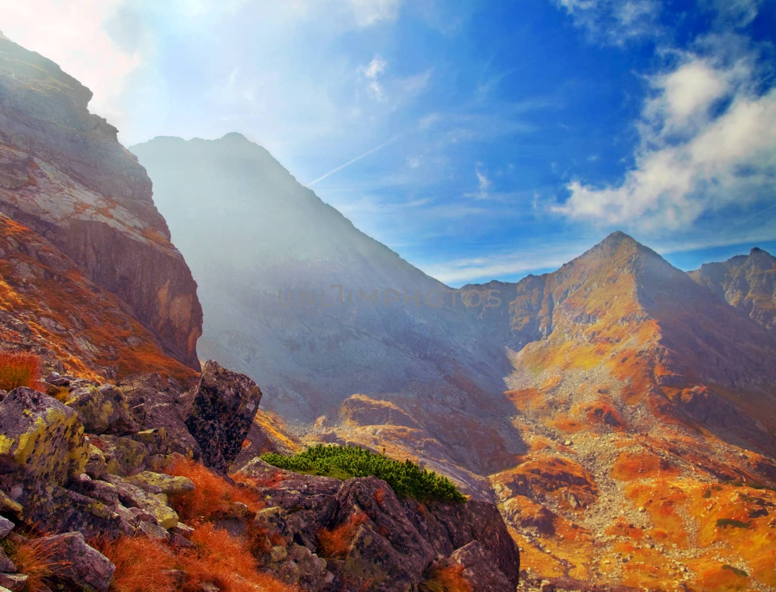 Mountains landscape. Tatra colorful picture
