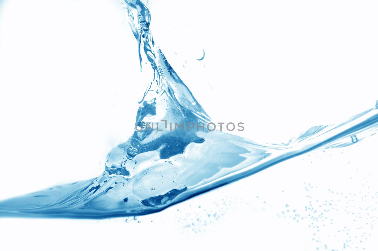 Fresh water splash on white background. 