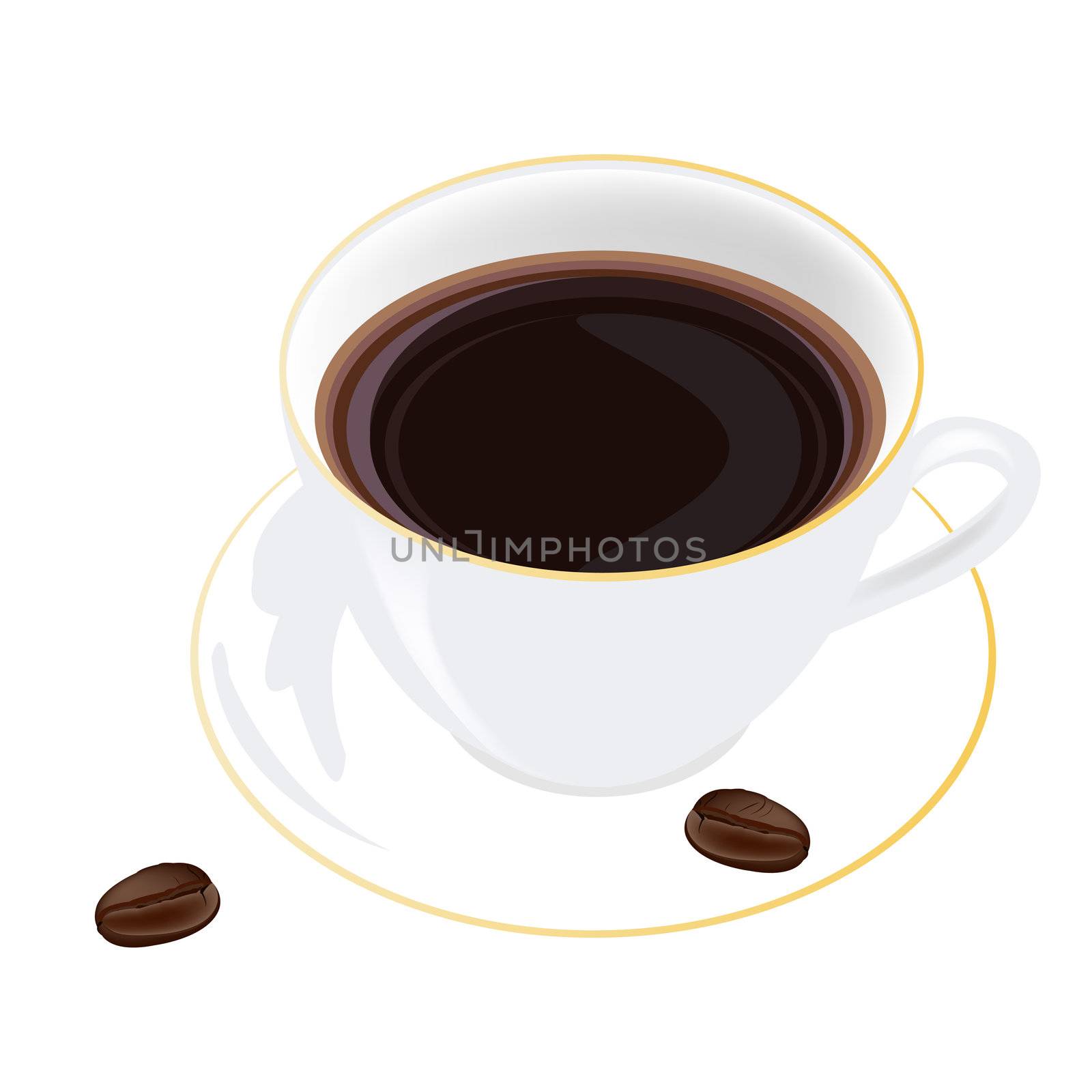 Coffee on a white background by sergey150770SV