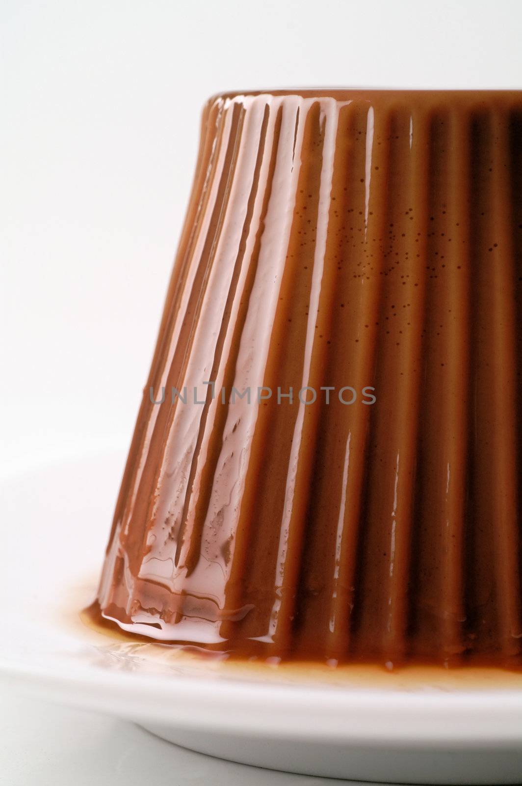 Chocolate pudding closeup by Laborer