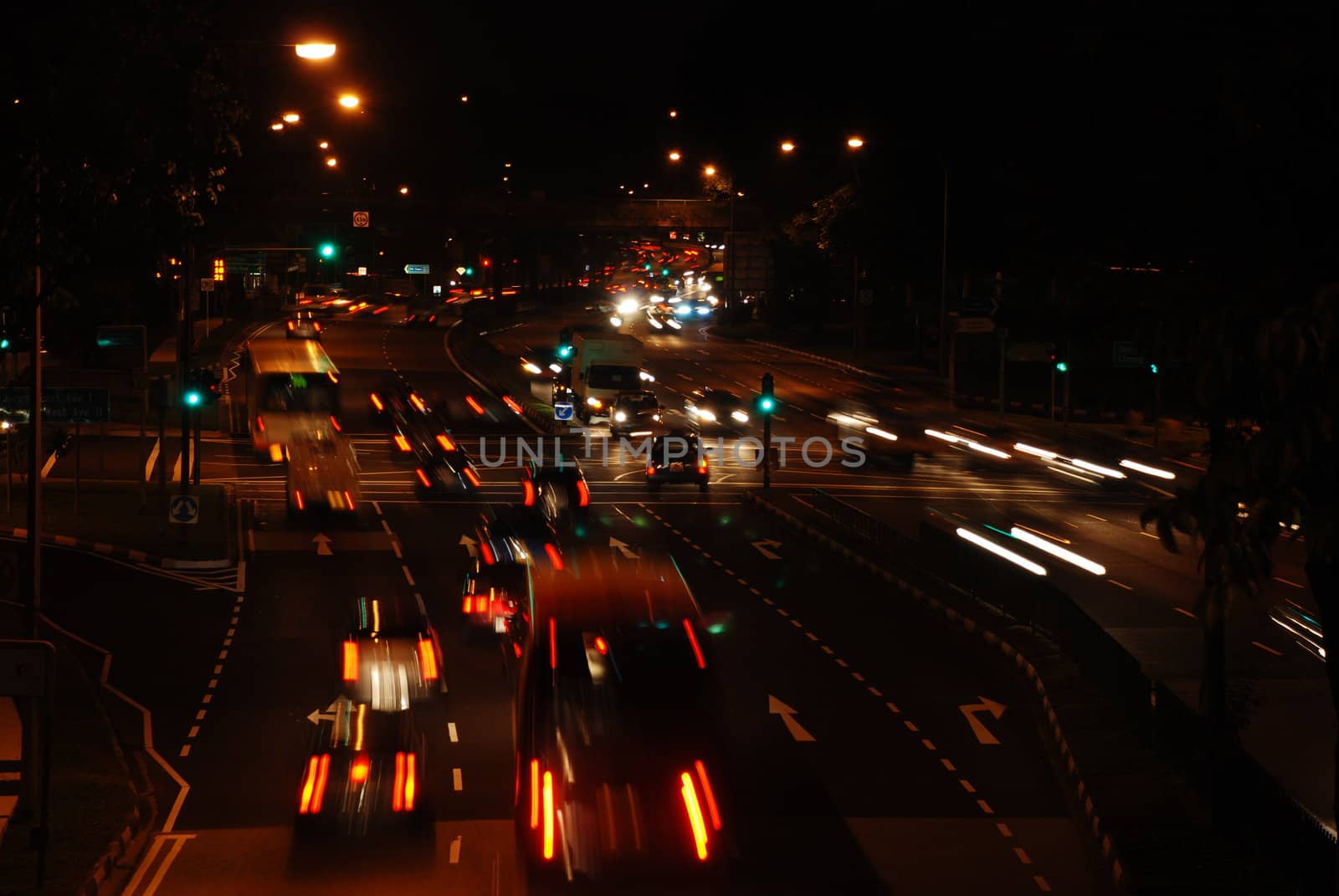 This photo is taken at a busy junction at singapore. 