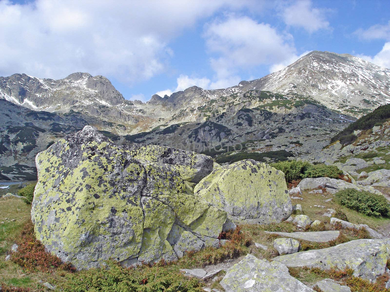 Mountain Ridge And Boulders by mmgphoto