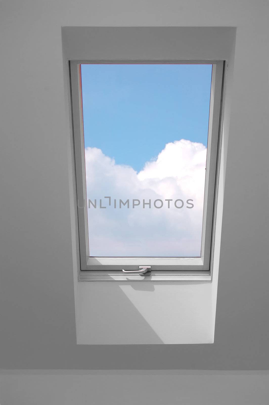 View through the window. Easy editable image.