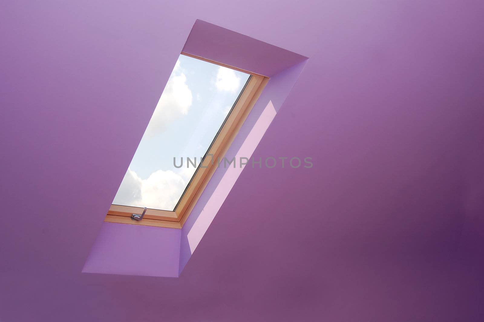View through the window. Easy editable image.