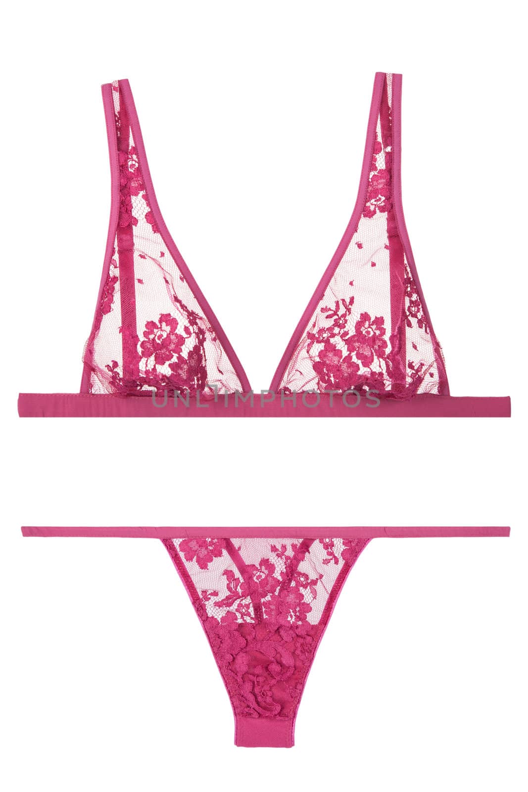 pink bra and panties, woman lingerie by VictorO