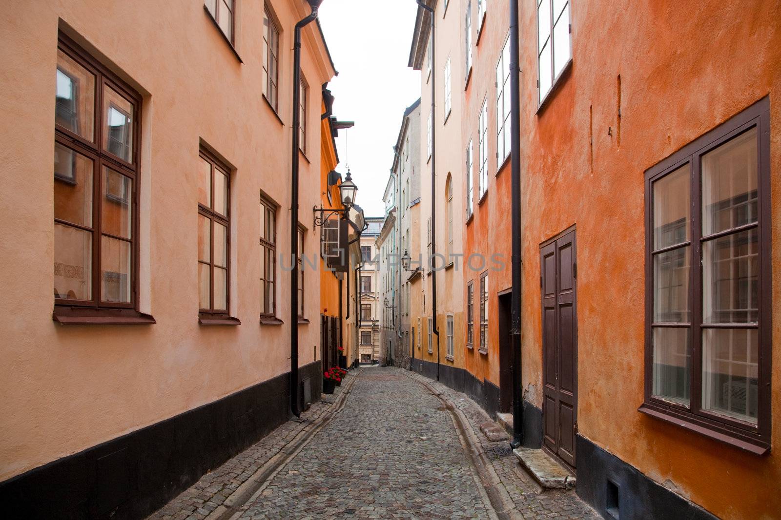 Colorful buildings in the old town of Stockholm, Sweden