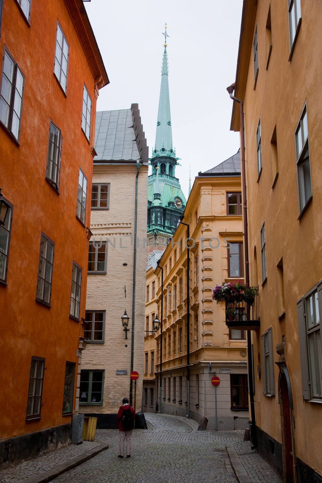 Colorful buildings in the old town of Stockholm, Sweden