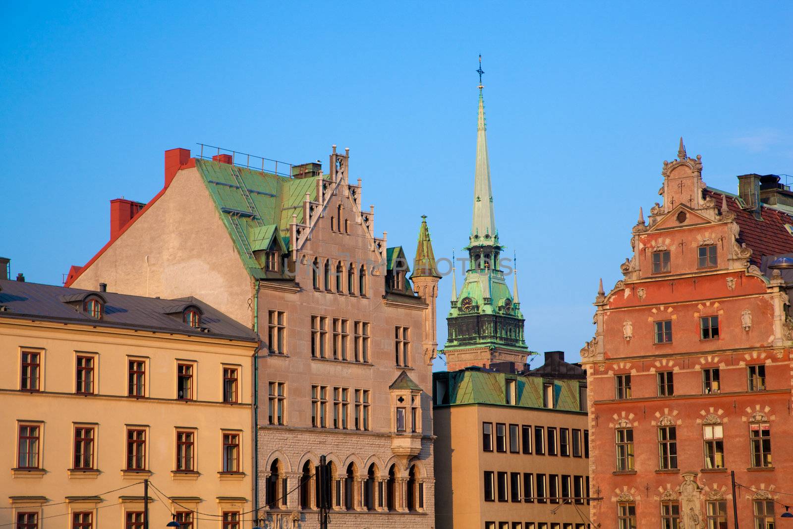 Old town buildings in Stockholm, Sweden. Gamla Stan