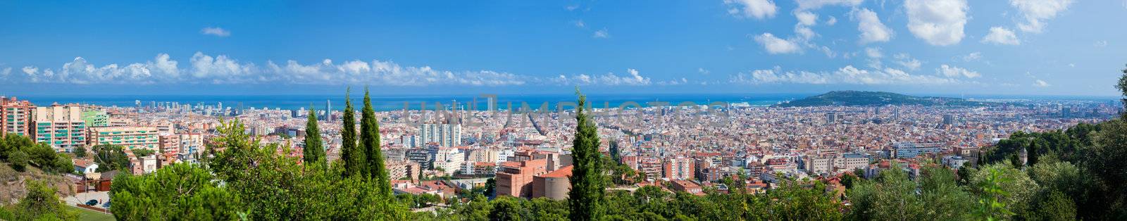 Barcelona, Spain skyline panorama by photocreo