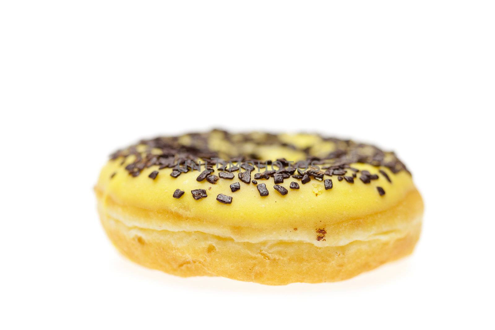 a donut isolated on white by jannyjus